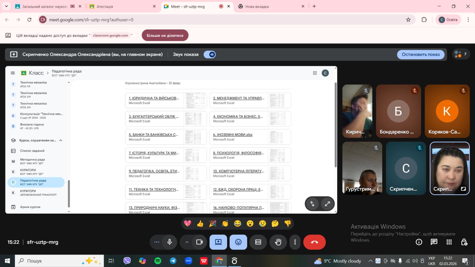 Засідання ЦК 'Загальнотехнічні дисципліни'